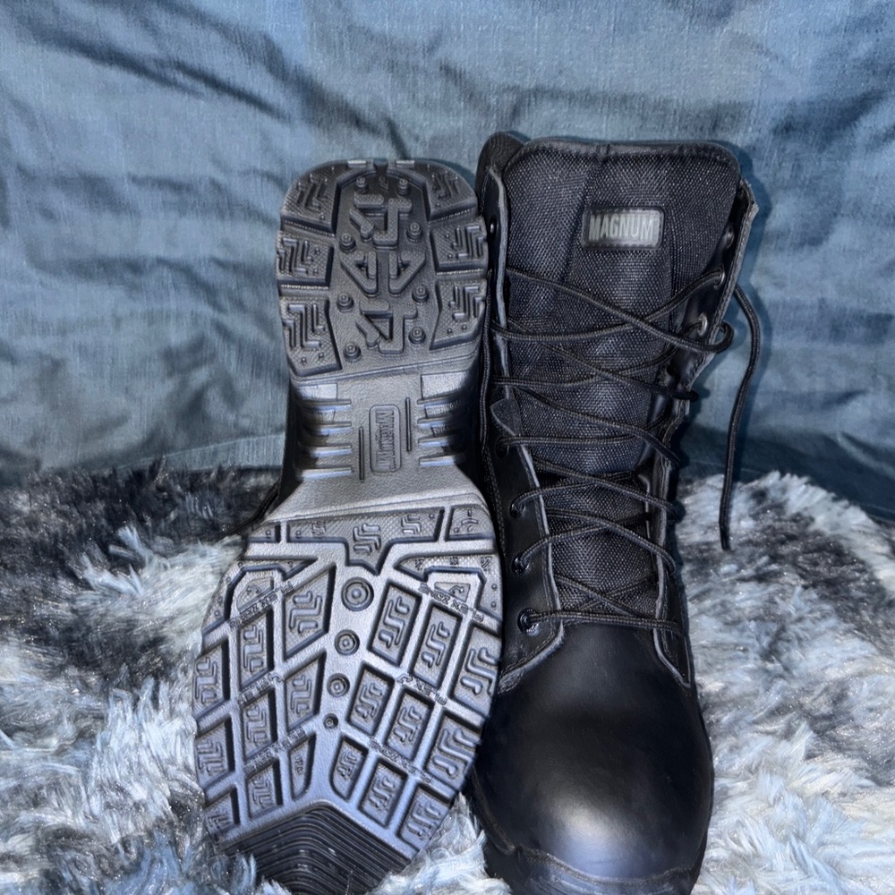 12 Men’s 8” Non-Slip, Waterproof Black TPU Tactical Work/Winter Magnum Boots. - Picture 4 of 4